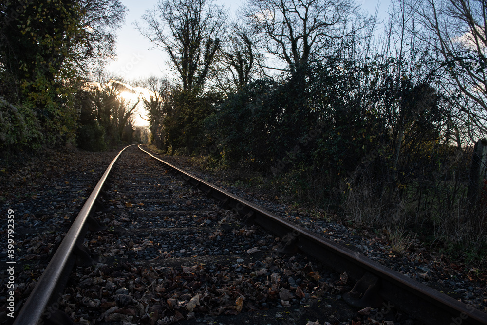 Fototapeta premium Empty Railway Line