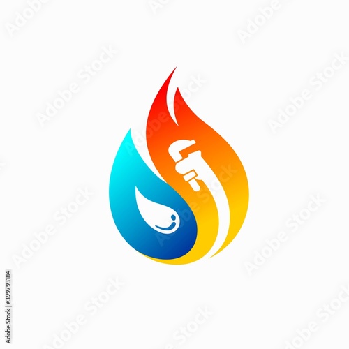 HVAC logo with modern concept