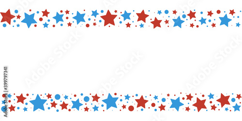 Stars pattern frame background. Usa style