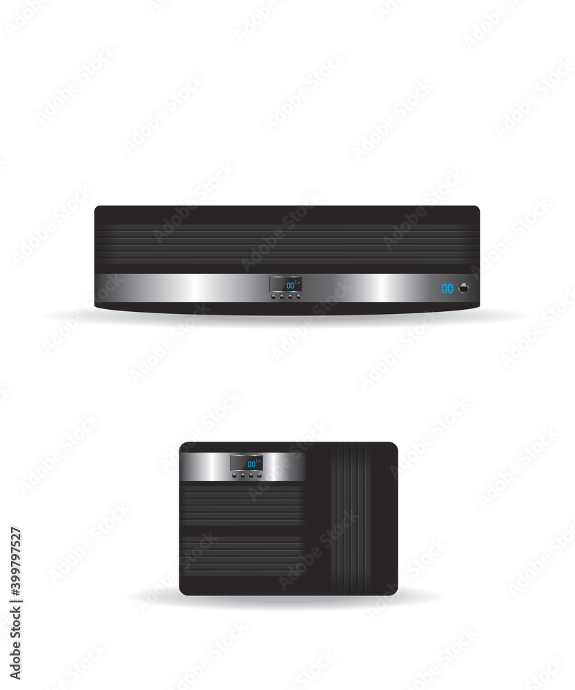 Air conditioning black illustration Air conditioning black illustration