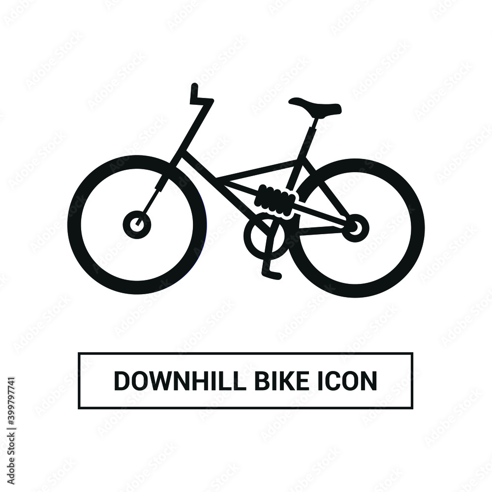 Vector image. Icon of a downhill bike. Vector image. Icon of a downhill bike.