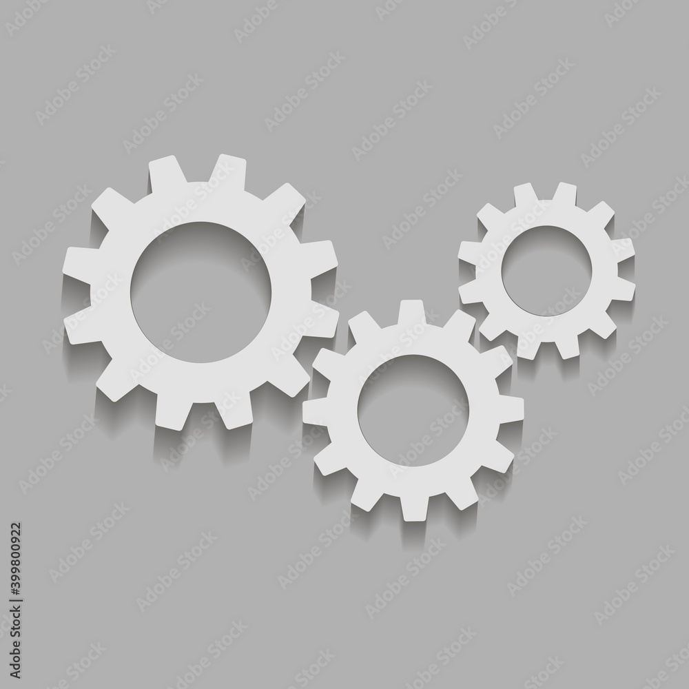Metal gears. Factory gears vector icon. Mechanical gear. The image of the gear. Machine gear. Cogwheel gear Metal gears. Factory gears vector icon. Mechanical gear. The image of the gear. Machine gear. Cogwheel gear