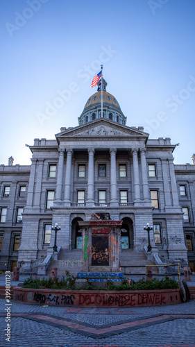 Colorado State Capitol after protests photo