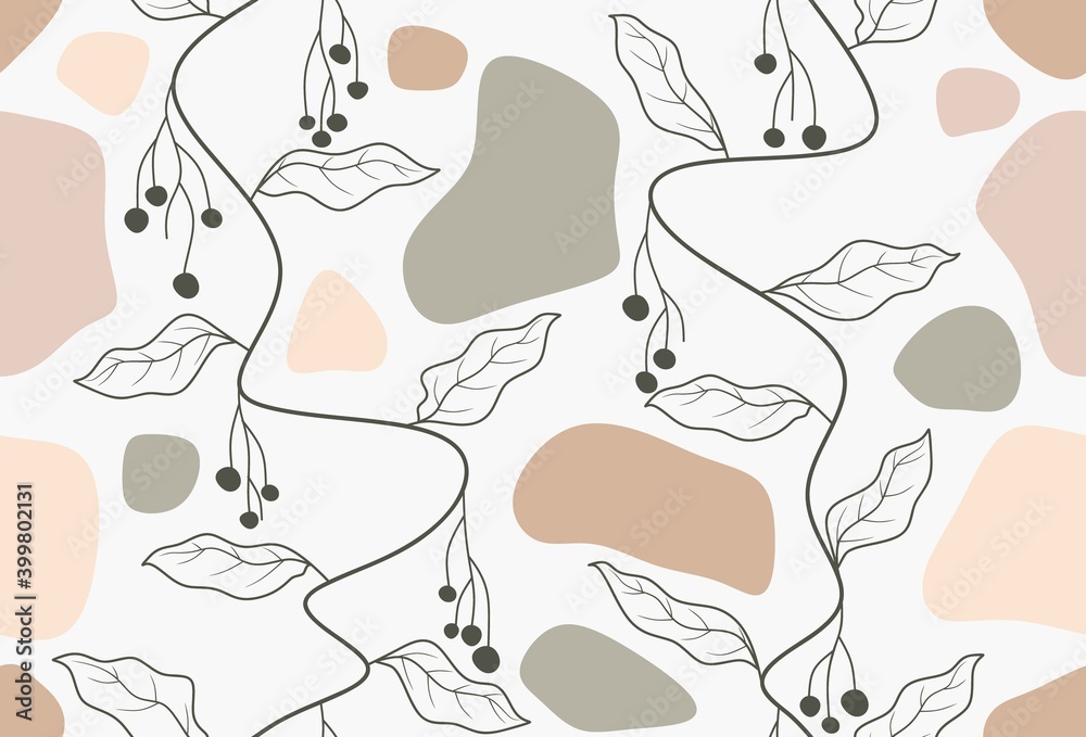 vines and ivy background with climbing leaves in green on a pastel beige or yellow background in a pretty charming random pattern design vines and ivy background with climbing leaves in green on a pastel beige or yellow background in a pretty charming random pattern design