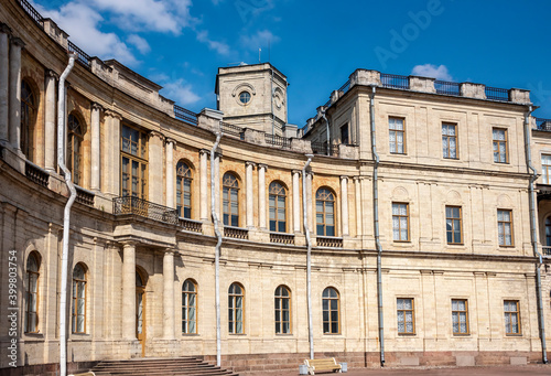 Fragment of the 18th-century Pavlovsk Palace in Pavlovo, near Saint Petersburg, Russia