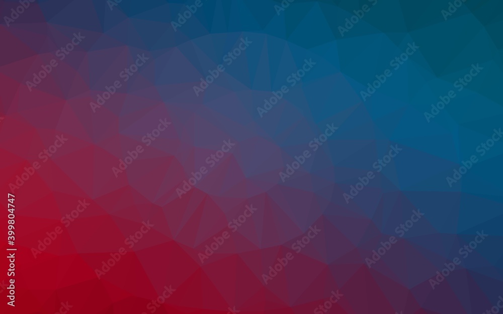 Obraz premium Dark Blue, Red vector polygon abstract layout.