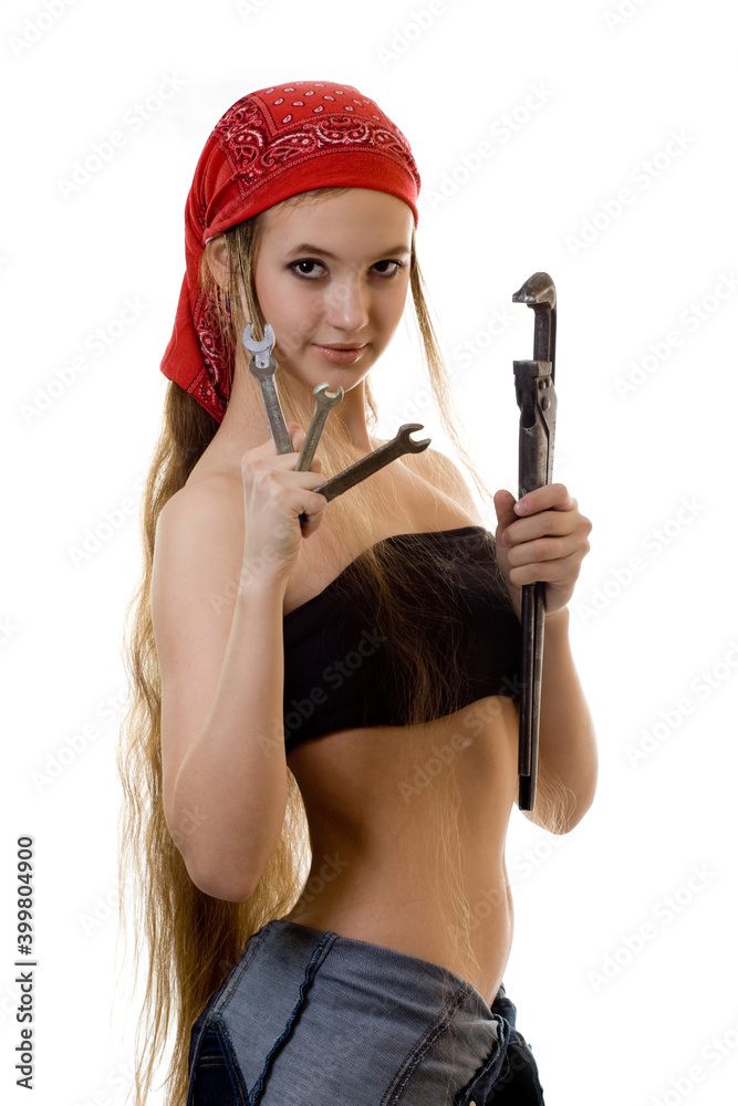 girl with a tool girl with a tool