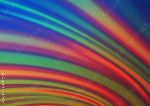 Light Blue  Red vector background with liquid shapes.