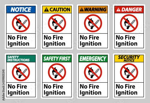 No Fire Ignition Symbol Sign On White Background