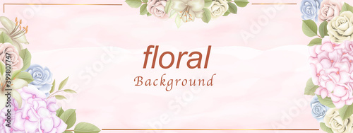 Welcome floral background
