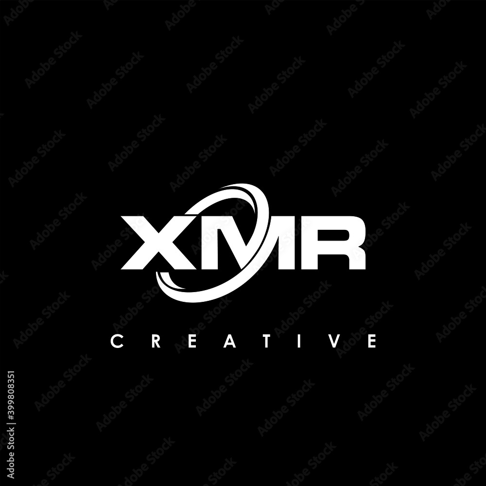 XMR Letter Initial Logo Design Template Vector Illustration