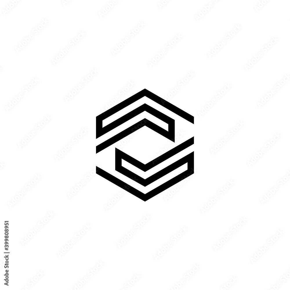 Geometric S ,SS Logo Design Vector Illustration Geometric S ,SS Logo Design Vector Illustration