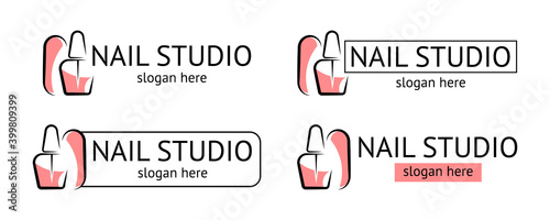 Fancy nail studio logotype