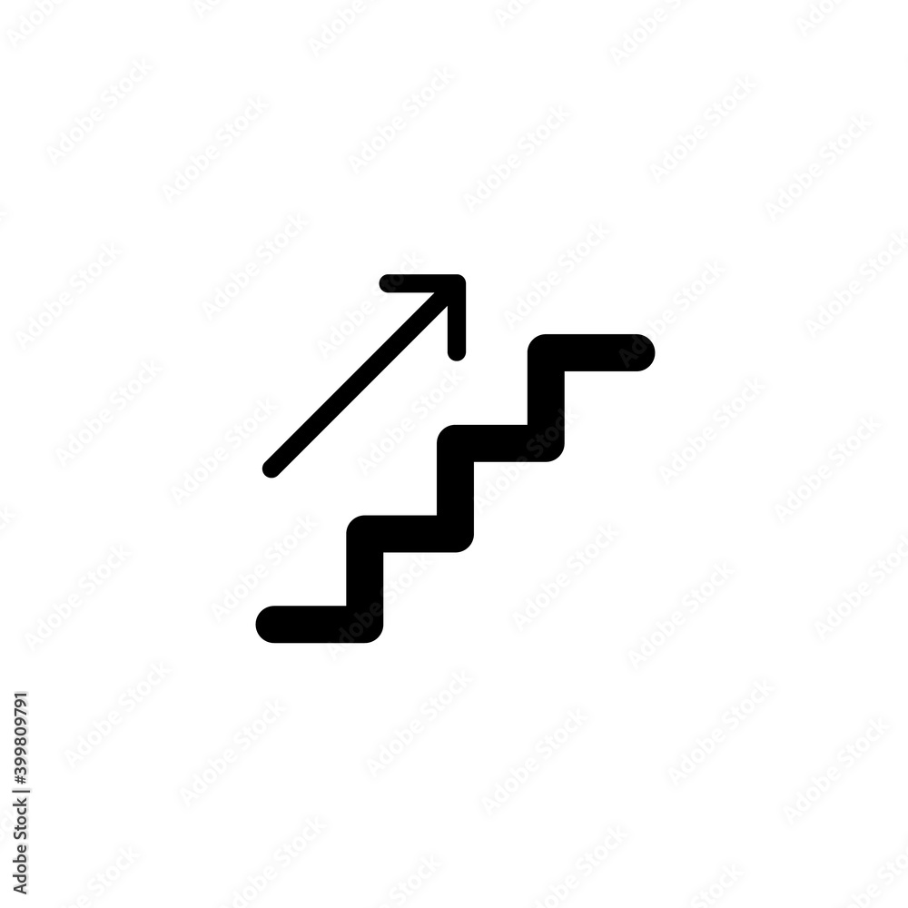 stair sign isolated on white background. stair sign isolated on white background.