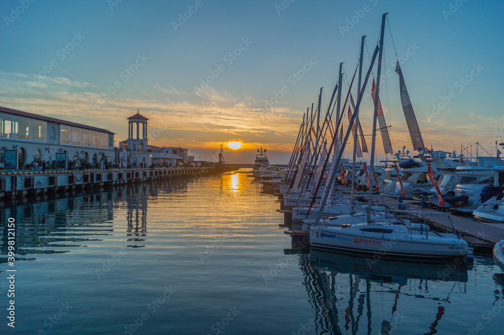 Fototapeta premium Sochi sea sunset