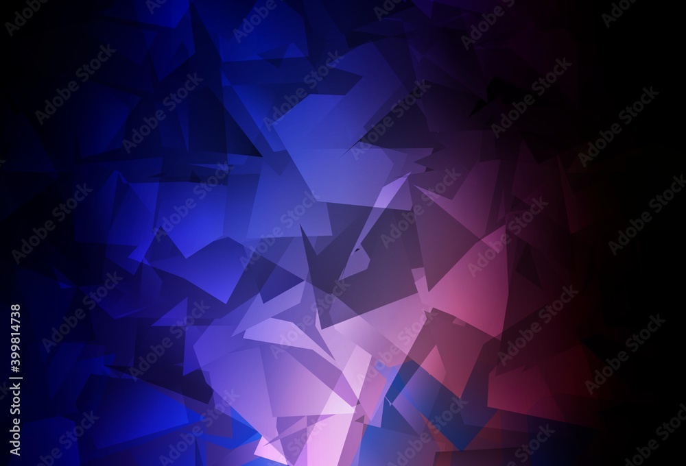 Dark Pink, Blue vector shining triangular layout. Dark Pink, Blue vector shining triangular layout.
