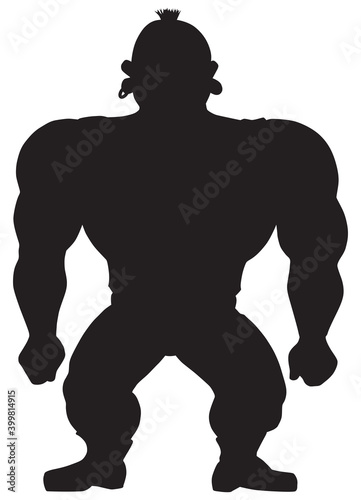 Muscular Guy in Silhouette