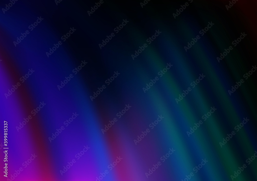Obraz premium Dark Multicolor, Rainbow vector background with bubble shapes.