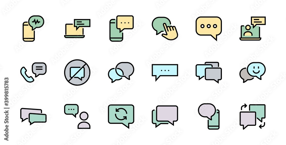 Simple set of message line vector line icons. contains icons such as conversation, SMS, notifications, group chat, and more. Editable stroke. 48x48 pixels perfect, white background Simple set of message line vector line icons. contains icons such as conversation, SMS, notifications, group chat, and more. Editable stroke. 48x48 pixels perfect, white background