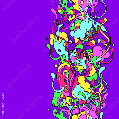 Seamless pattern with slime and tentacles.