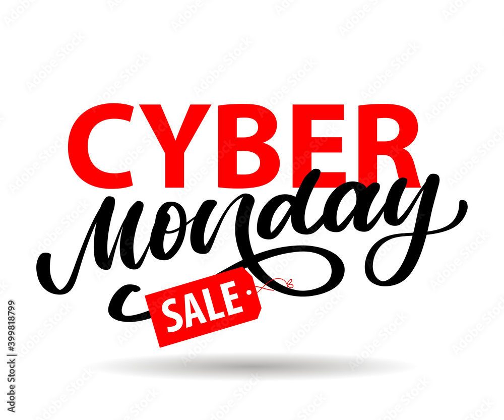 Cyber Monday Vector lettering calligraphy text brush