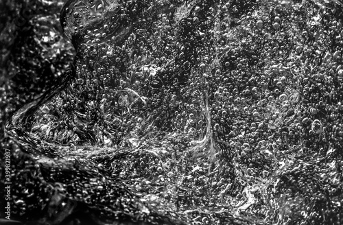 Black White Glacier Ice Abstract Torres del Paine National Park Chile