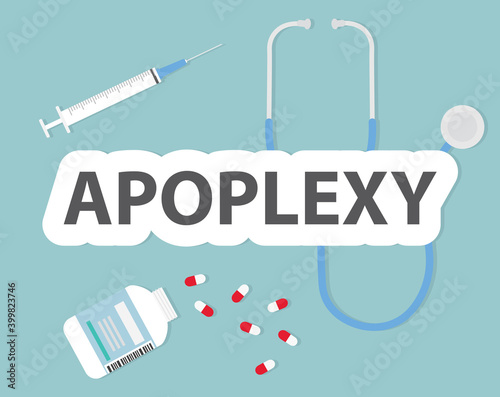 apoplexy medical concept - vector illustration