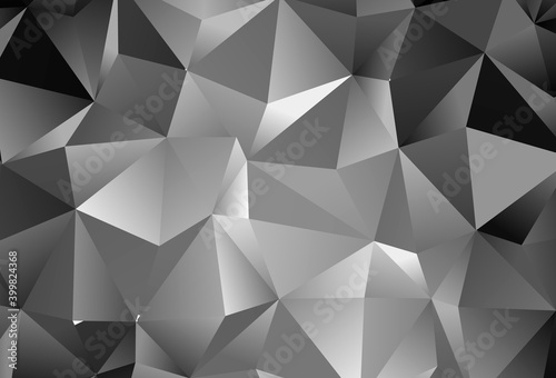 Dark Silver, Gray vector low poly layout. © Dmitry