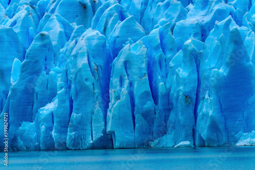 Blue Glacier Lake Torres del Paine National Park Chile