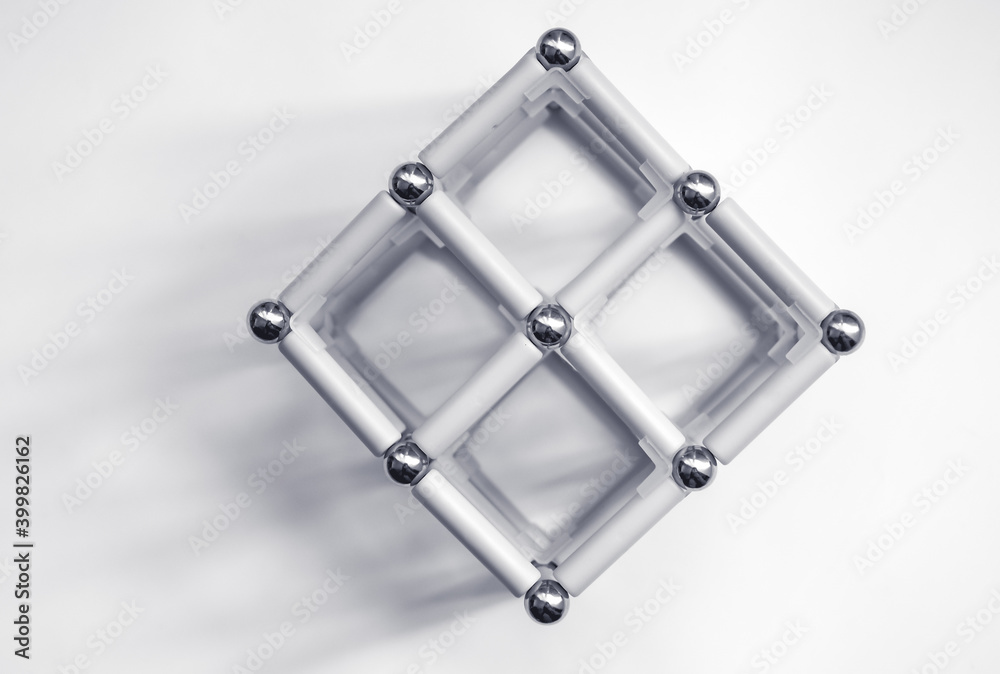 volumetric figure of magnetic balls and sticks volumetric figure of magnetic balls and sticks