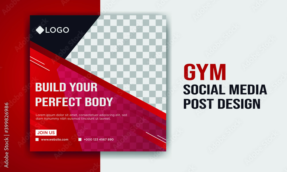 gym social media banner design