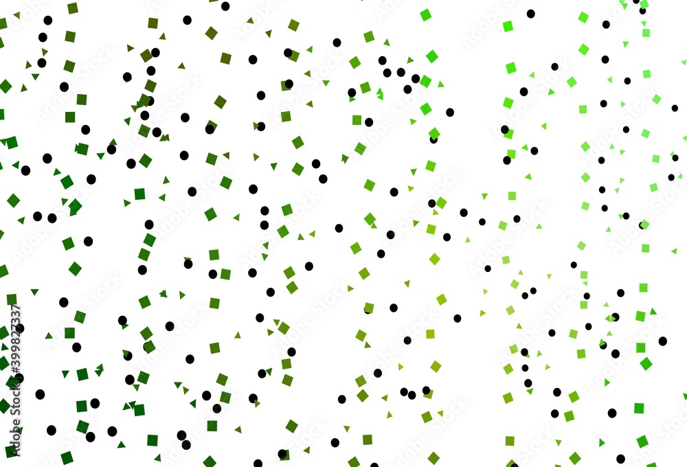 Light Green vector cover in polygonal style with circles. Light Green vector cover in polygonal style with circles.