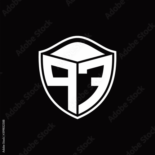 PF Logo monogram shield shape with outline rounded design template Free Download PF Logo monogram shield shape with outline rounded design template - GFXLoad