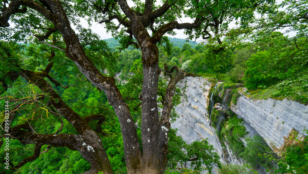 Gujuli waterfall, Gorbeia Natural Park, Alava, Basque Country, Spain, Europe Gujuli waterfall, Gorbeia Natural Park, Alava, Basque Country, Spain, Europe