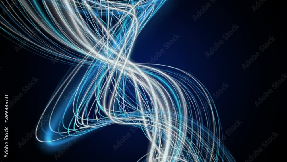 Futuristic animation with stripe wave object in slow motion, 4096x2304 loop 4K