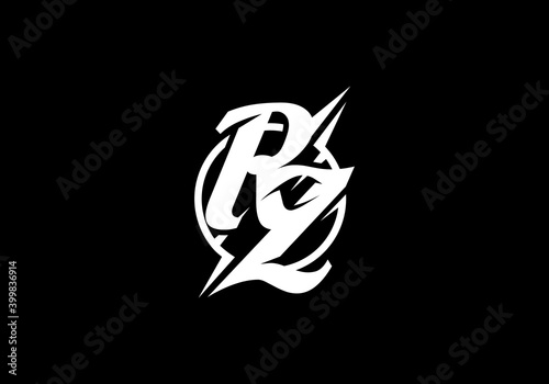 Letter RZ Monogram Logo