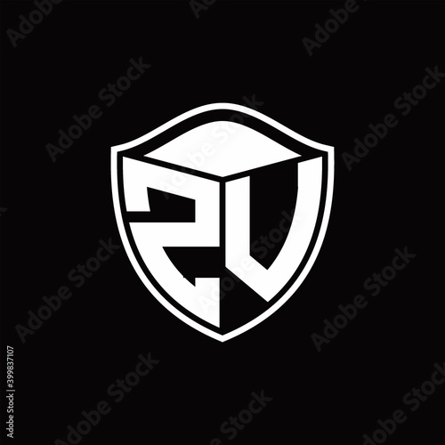 ZU Logo monogram shield shape with outline rounded design template Free Download ZU Logo monogram shield shape with outline rounded design template - GFXLoad