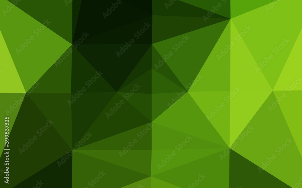 Dark Green vector low poly cover. Dark Green vector low poly cover.
