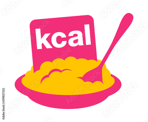kcal icon - plate, dishes and spoon