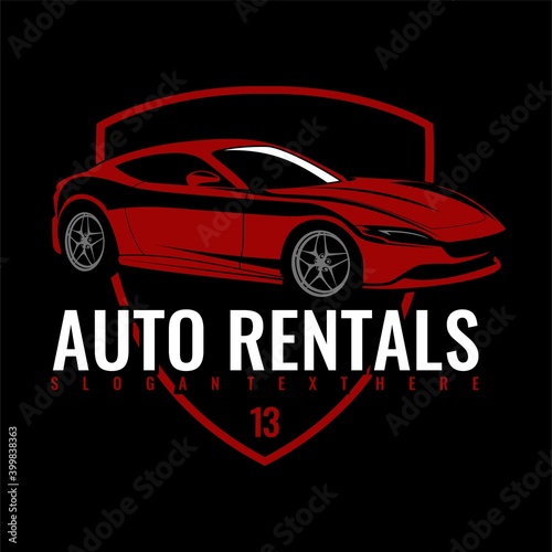 rental speed car logo vector