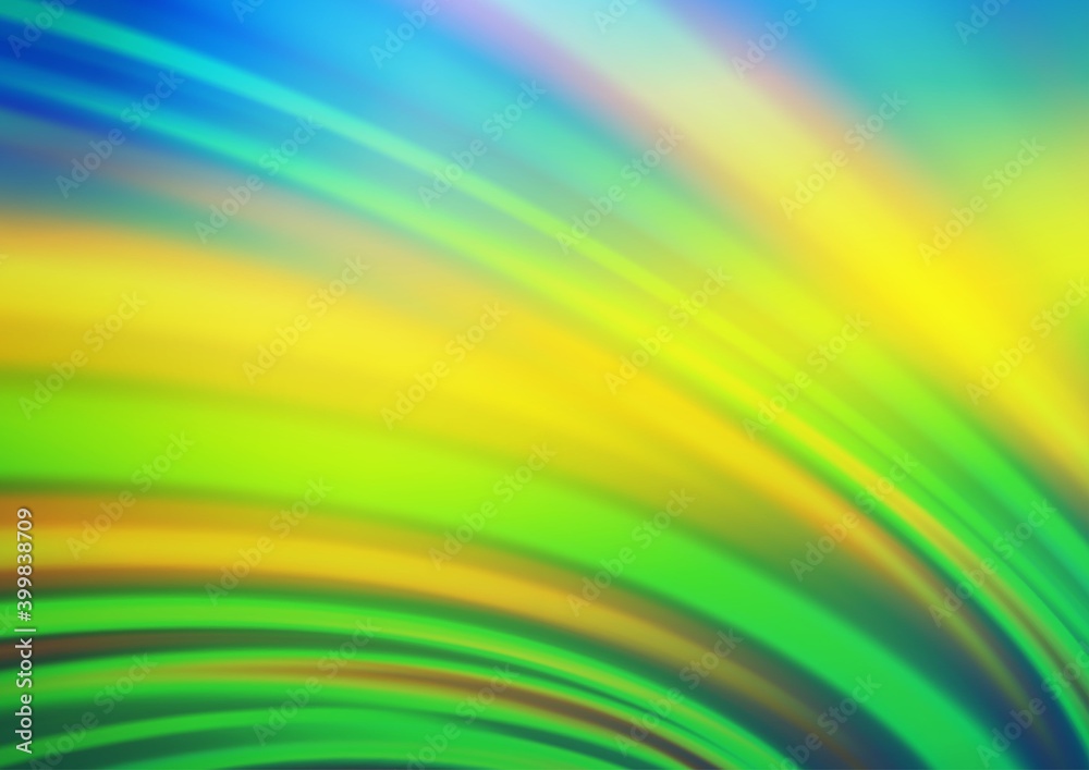 Dark Blue, Yellow vector template with lines, ovals. Dark Blue, Yellow vector template with lines, ovals.