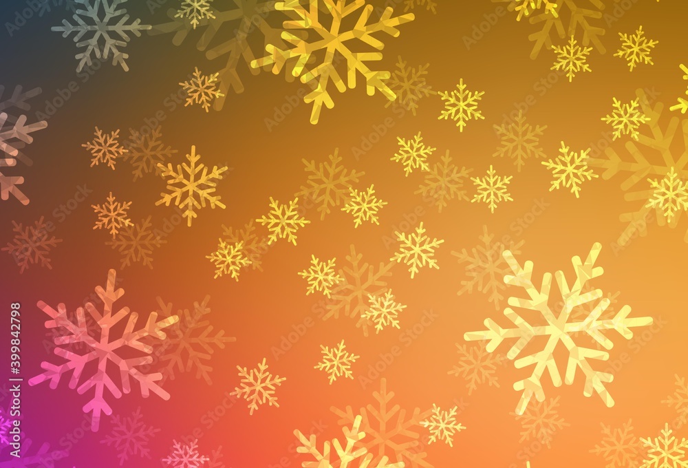Light Orange vector background in Xmas style. Light Orange vector background in Xmas style.