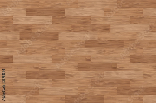 Floor wood parquet. Flooring wooden seamless pattern. Design laminate. Parquet rectangular tessellation. Floor tile parquetry plank. Hardwood tiles. Rectangles slabs brown wooden. Vector background