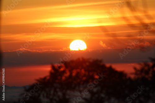 sunset in the mountains