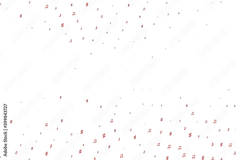 Light Red vector pattern with music elements. Light Red vector pattern with music elements.