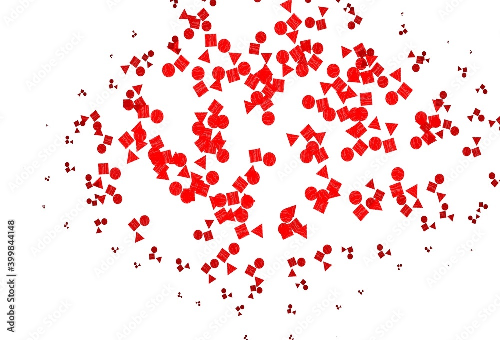 Light Red vector pattern in polygonal style with circles.