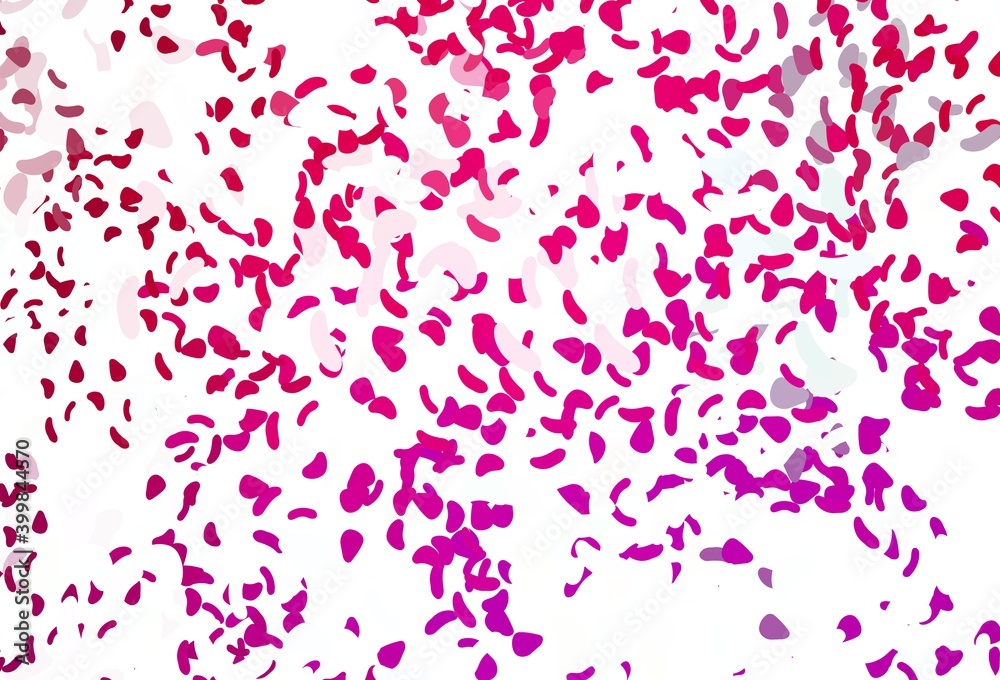 Light Purple, Pink vector pattern with chaotic shapes. Light Purple, Pink vector pattern with chaotic shapes.