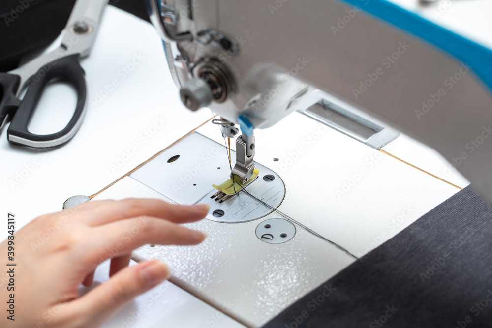 Sewing machine, atelier, tailor working 