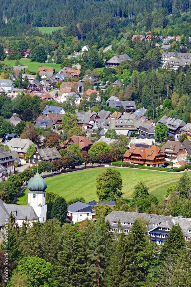 Blick auf Hinterzarten im Schwarzwald Hochformat