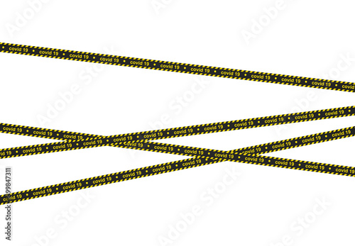 Yellow and black tape. vector illustration